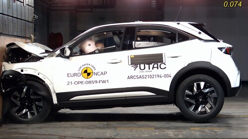 Opel Mokka im Euro-NCAP-Crashtest.