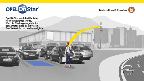 Opel Onstar: Übersicht Diebstahl Notfallservice.