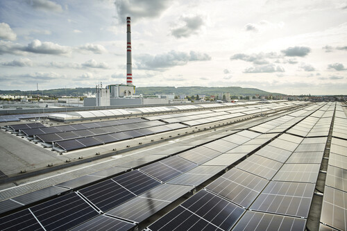 Photovoltaik-Dachanlage am Skoda-Stammsitz.