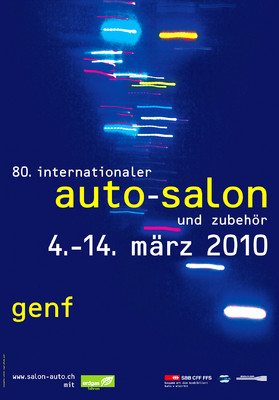 Plakat zum Genfer Automobilsalon 2010.
