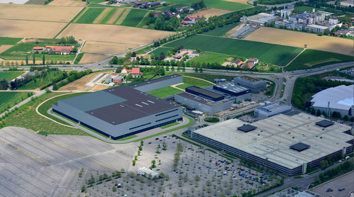 Planungsmodell Technologiezentrum Fahrzeugsicherheit bei Daimler in Stuttgart.