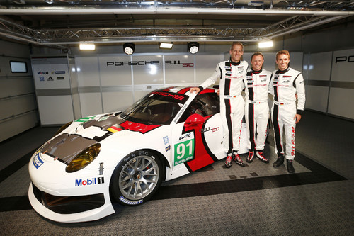 Porsche 911 RSR des Teams Manthey: Jörg Bergmeister, Timo Bernhard und Patrick Pilet.
