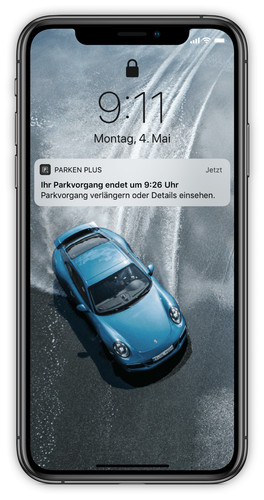 Porsche-App &quot;Parken Plus&quot;.