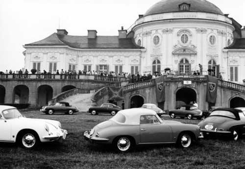 Porsche Club of America bei einem Treffen an dem Schloß Solitude 1960.