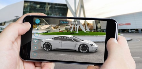 Porsche Mission E Augmented Reality-App.