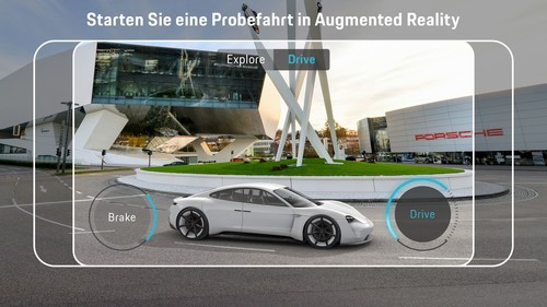 Porsche Mission E Augmented Reality-App.
