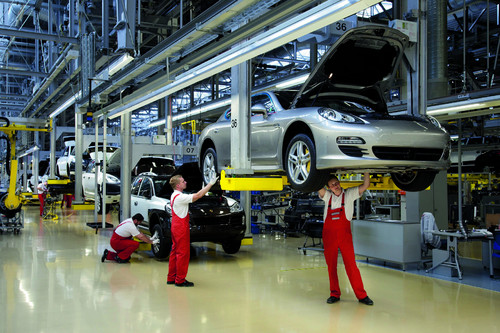 Porsche-Produktion in Leipzig.