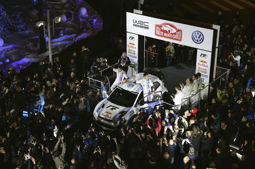 Präsentation des Volkswagen Polo R WRC in Monaco.