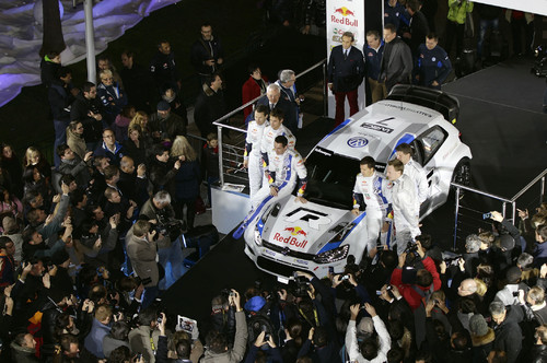 Präsentation des Volkswagen Polo R WRC in Monaco.