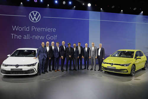 Premiere des VW Golf in Wolfsburg.