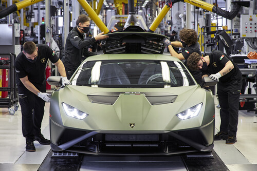 Produktion bei Lamborghini.