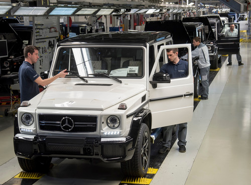 Produktion der Mercedes-Benz G-Klasse im österreichischen Graz.