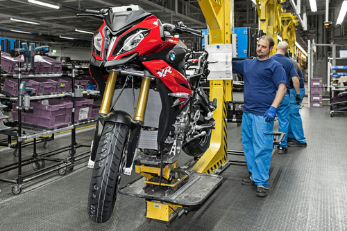 Produktion der S 1000 XR im BMW-Motorradwerk Berlin.