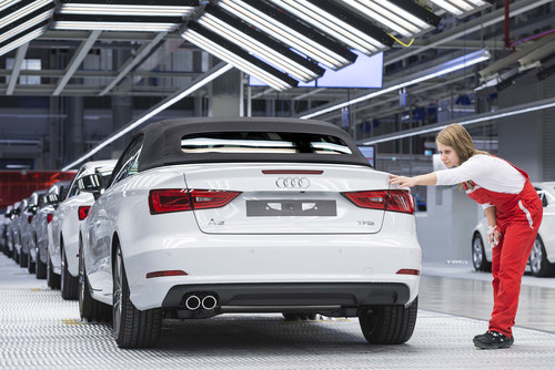 Produktion des Audi A3 Cabriolet.