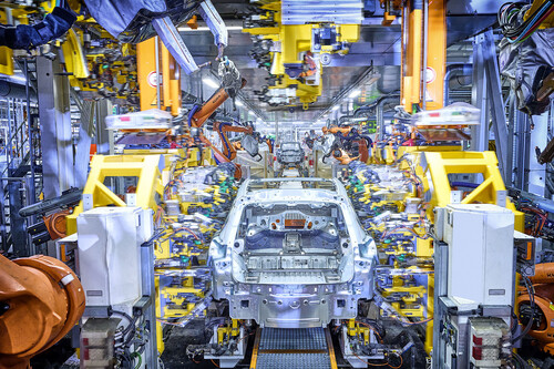 Produktion des Audi Q4 e-Tron.