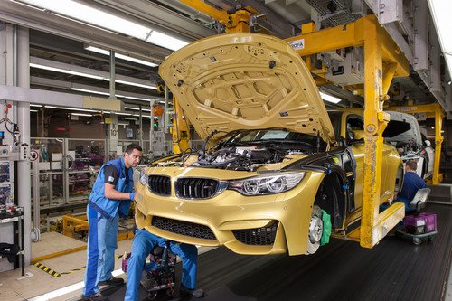 Produktion des BMW M4 im Werk München.
