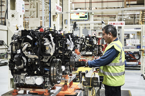 Produktion des Ecoblue-Dieselmotors im Ford-Werk Dagenham.