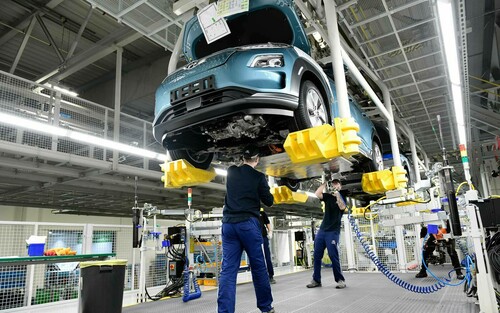 Produktion des Hyundai Kona Elektro.