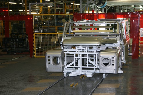 Produktion des Land Rover Defender in Solihull (2015).