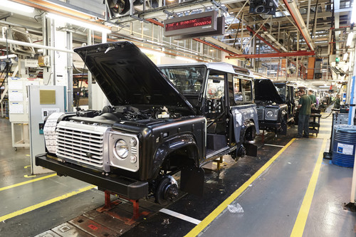 Produktion des Land Rover Defender in Solihull (2015).