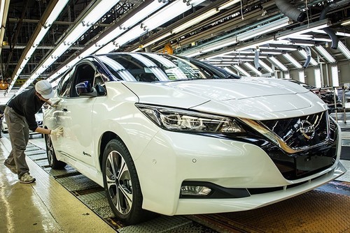Produktion des Nissan Leaf.