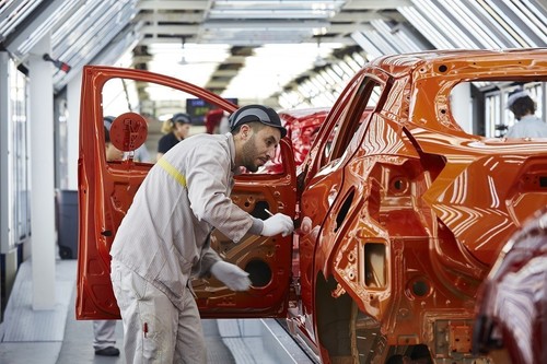 Produktion des Nissan Micra im Renault-Werk Flins.