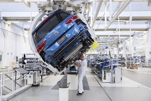 Produktion des Volkswagen Touran im Stammwerk in Wolfsburg.