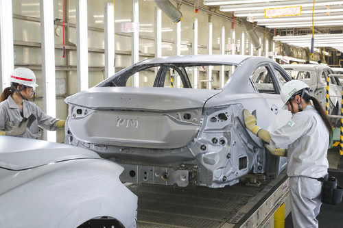 Produktion im japanischen Mazda-Werk Hofu 2.