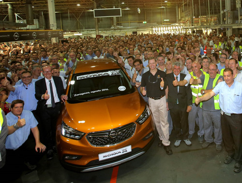 Produktionsdstart des Opel Mokka X in Spanien: Opel hat heute den offiziellen Produktionsstart im Werk Saragossa gefeiert.