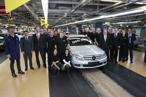 Produktionsjubiläum im Mercedes-Benz-Werk Sindelfingen: der 500 000ste Mercedes-Benz der C-Klasse.