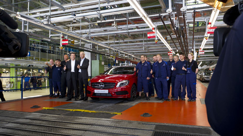 Produktionsstart der neuen Mercedes-Benz A-Klasse im Werk Rastatt.