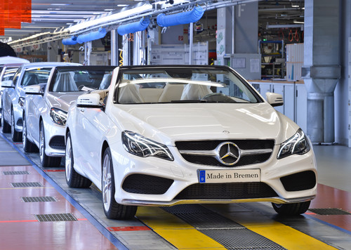 Produktionsstart des Cabrios und Coupés der neuen E-Klasse im Mercedes-Benz-Werk Bremen.