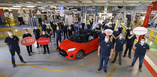 Produktionstart des Toyota Yaris im Werk Valenciennes.