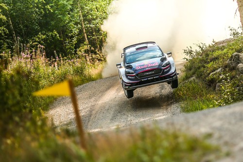 Rallye Finnland 2018: Ford Fiesta WRC von Elfyn Evans und Daniell Barrit.