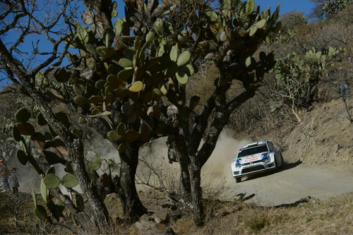 Rallye Mexiko 2014: Sébastien Ogier im VW Polo R WRC.