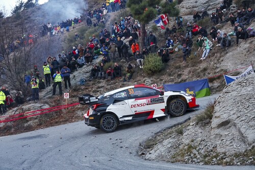 Rallye Monte-Carlo 2023: Toyota GR Yaris Rally1 Hybrid von Elfyn Evans und Scott Martin.
