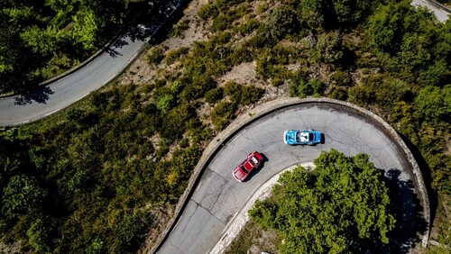 Rallye Monte Carlo: Enge Kurven am Col de Turini.