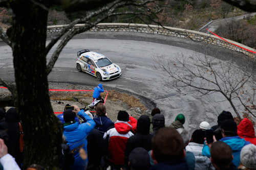 Rallye Monte Carlo: Latvala im Drift.