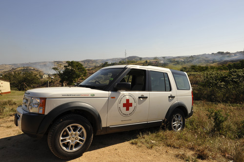 Range Rover Discovery im DRK-Einsatz in Afrika. 