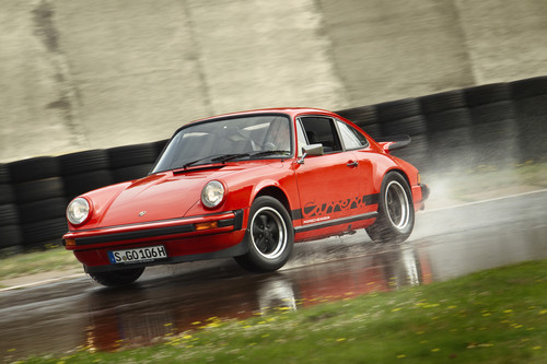 Reifentest für Porsche-Klassiker: 911 Carrera G-Modell (1975).