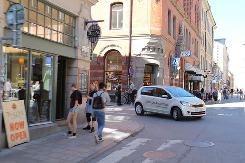 Rekordfahrt mit dem Škoda Citigo CNG: Ankunft in Stockholm.