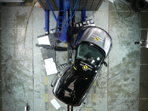 Renault Captur im Euro-NCAP-Crashtest.