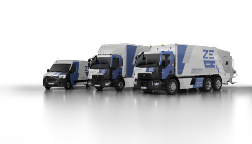 Renault Trucks Master ZE, D ZE und D-Wide ZE (von links).