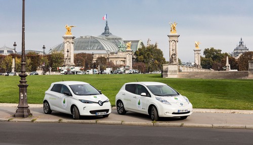 Renault Zoe und Nissan Leaf für die UN-Klimakonferenz.