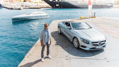  Renn-Performance trifft in Monaco auf modernen Luxus: Nico Rosberg, sein Mercedes-Benz SL und die Arrow 460–Granturismo.  