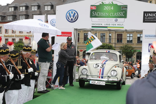 Sachsen Classic 2014: Herbie am Start.