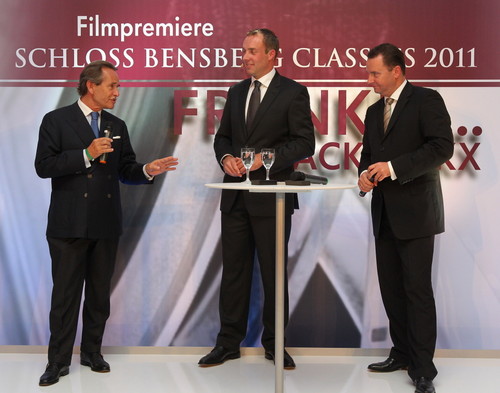 Schloss Bensberg Classic: Jacky Ickx, Moderator Patrick Simon und Stepahn Grühsem (von links).
