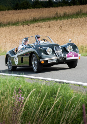 Schloss Bensberg Classics 2015: Ein Jaguar XK bei der Rallye Historique.