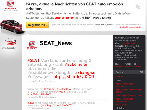 Seat Deutschland startet auf Facebook mit einem eigenen Profil