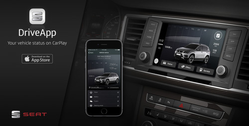 Seat Drive App: Fahrzeugstatus auf dem Smartphone.